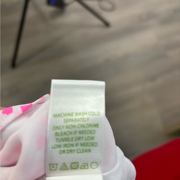 Lilly Pulitzer Pink and White Polka Dot Camisole Ruffle Detail Size XS - Picture 7 of 8